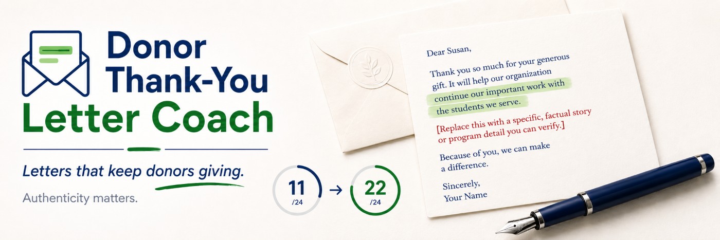 Donor Thank You Letter Coach